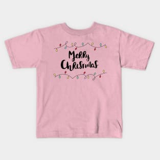 Merry Christmas lights Kids T-Shirt